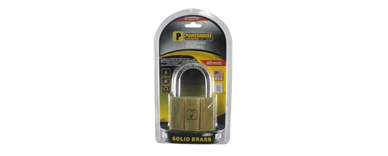 Powerhouse Solid Brass Padlock - 40mm